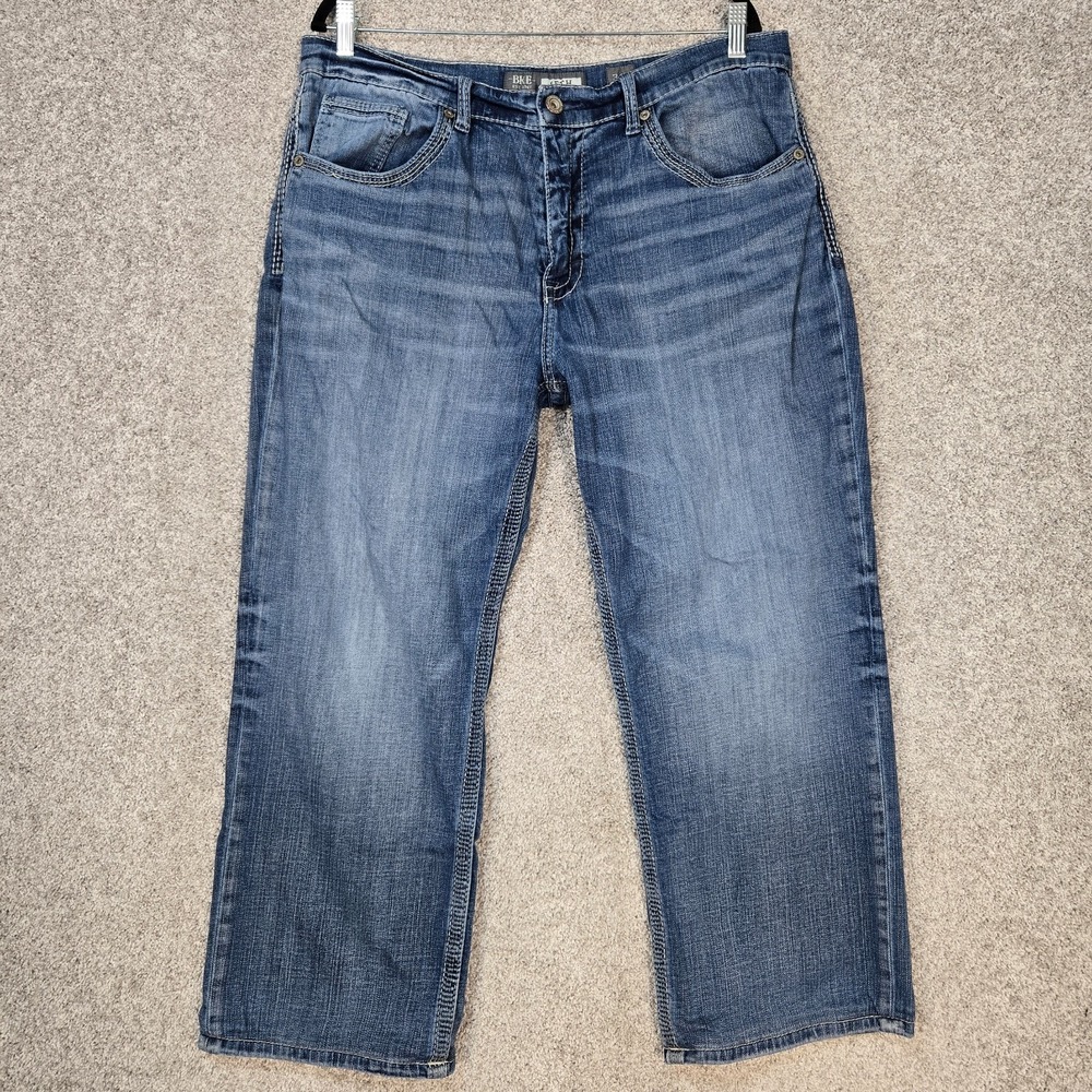BKE Seth Straight jeans Mens 36x28 (fit 36x27) Blue
